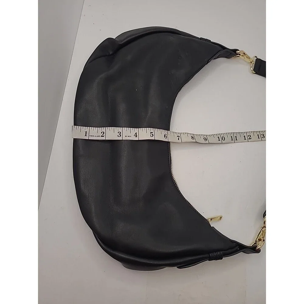 Zola Black Purse Vegan Leather Crescent Crossbody or Shoulder Bag Jules Kae.